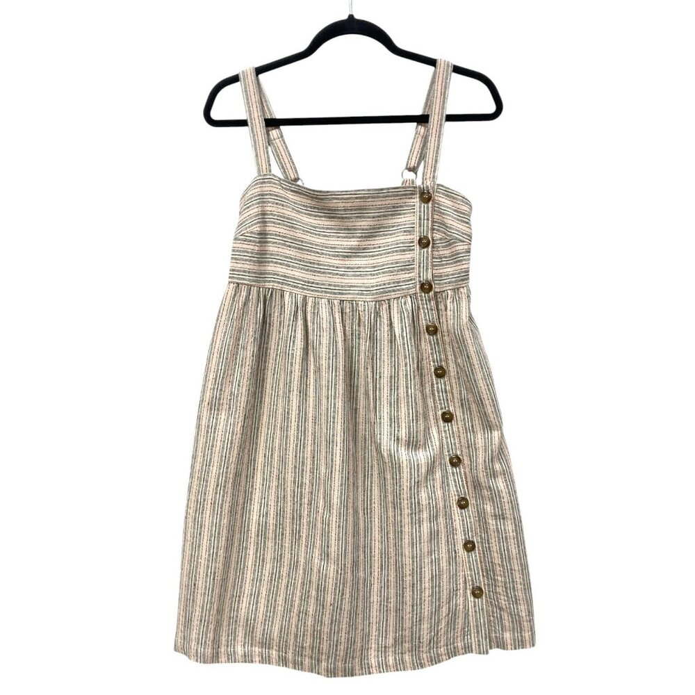 Hem & Thread Short Striped Sundress, Sz Small, High Waist, Straps, Smocking, NEW